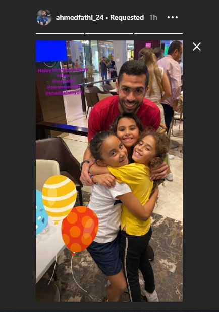 أحمد فتحي يحتفل بعيد ميلاد ابنته على انستجرام