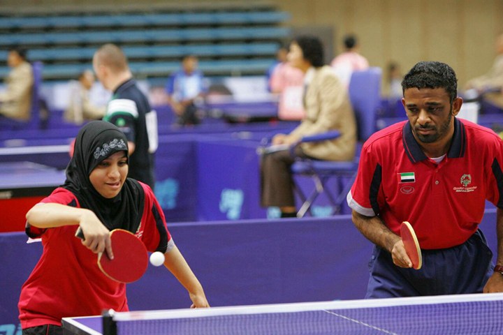 62 لاعبا ولاعبه من مصر يشاركون فى تنس الطاولة بالالعاب الاقليمية التاسعة للاولمبياد الخاص  بأبو ظبى 2018