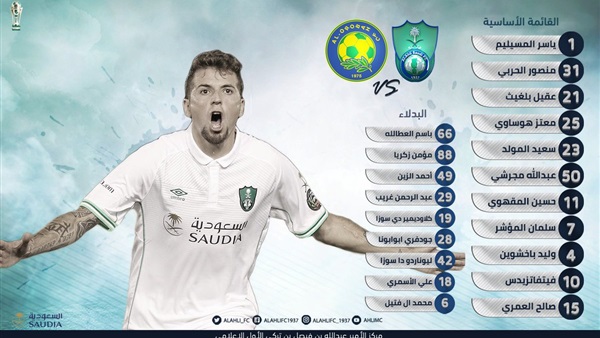 مؤمن زكريا يظهر للمرة الاولى مع اهلي جدة امام العروبة