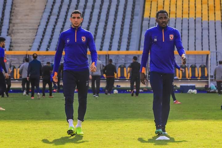بالصور |  علامات الجد و الحماس تظهر على لاعبي الأهلي في أخر مران 