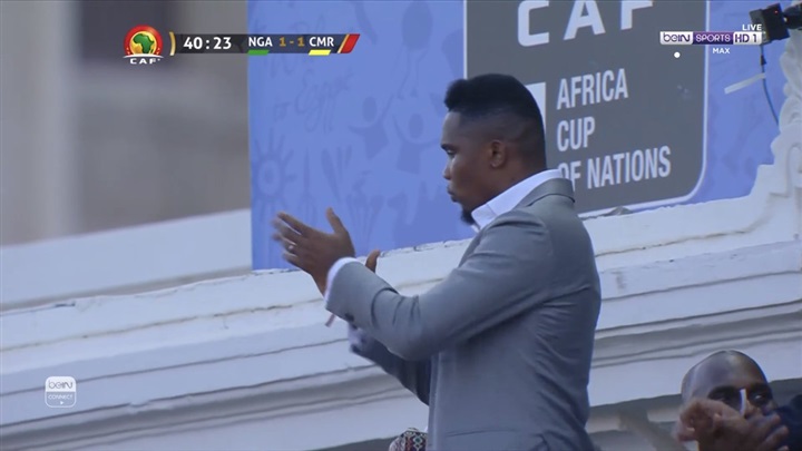 فيديو| إيتو يتفاعل مع هجمات أسود الكاميرون أمام نيجيريا