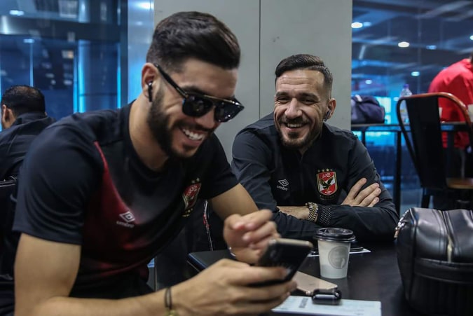 صور| الأهلي يطير إلي الجونة بصحبة مرتجي ومهند