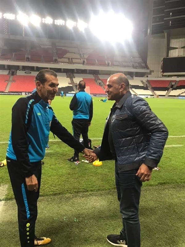بالصور | خالد بيومى يزور مران الاسماعيلى بالامارات 