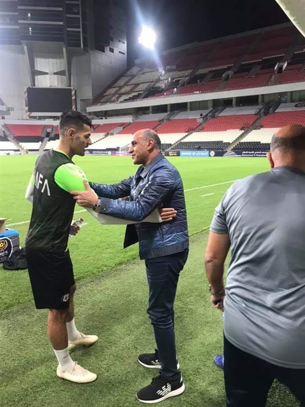 بالصور | خالد بيومى يزور مران الاسماعيلى بالامارات 