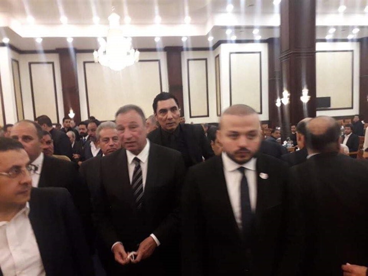 صور.. مجلس الأهلي في عزاء مبارك