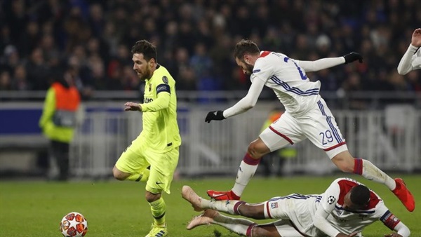 مباراة برشلونة وليون