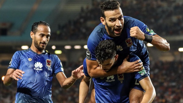 فرحة لاعبي الأهلي